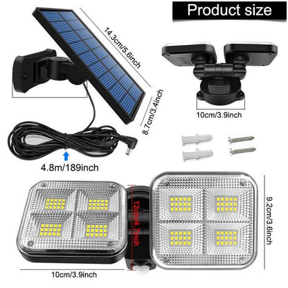 20W Super Bright Solar Lights 120 LED IP65 Waterproof Outdoor Lighting refund_fee:1200 Warranty