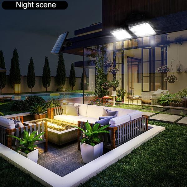 20W Super Bright Solar Lights 120 LED IP65 Waterproof Outdoor Lighting refund_fee:1200 Warranty