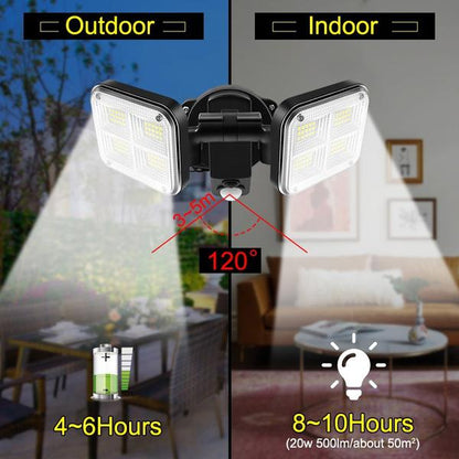 20W Super Bright Solar Lights 120 LED IP65 Waterproof Outdoor Lighting refund_fee:1200 Warranty