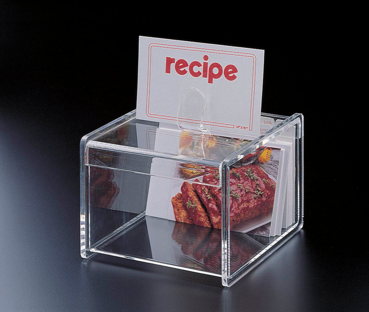 Double Depth 5X3 Top-Display Recipe Box (W/Cards)