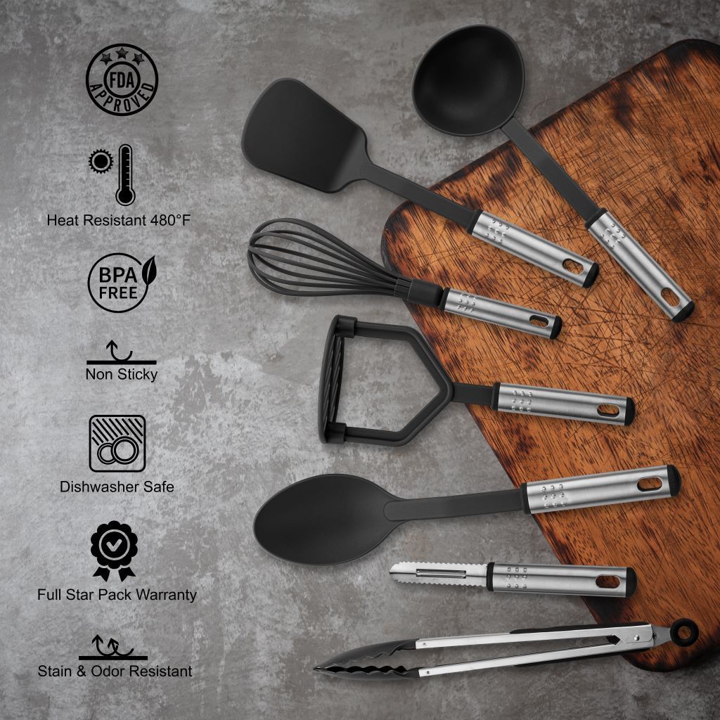 23-Piece Set: Cooking Utensils __stock:500 Kitchen & Dining refund_fee:1200