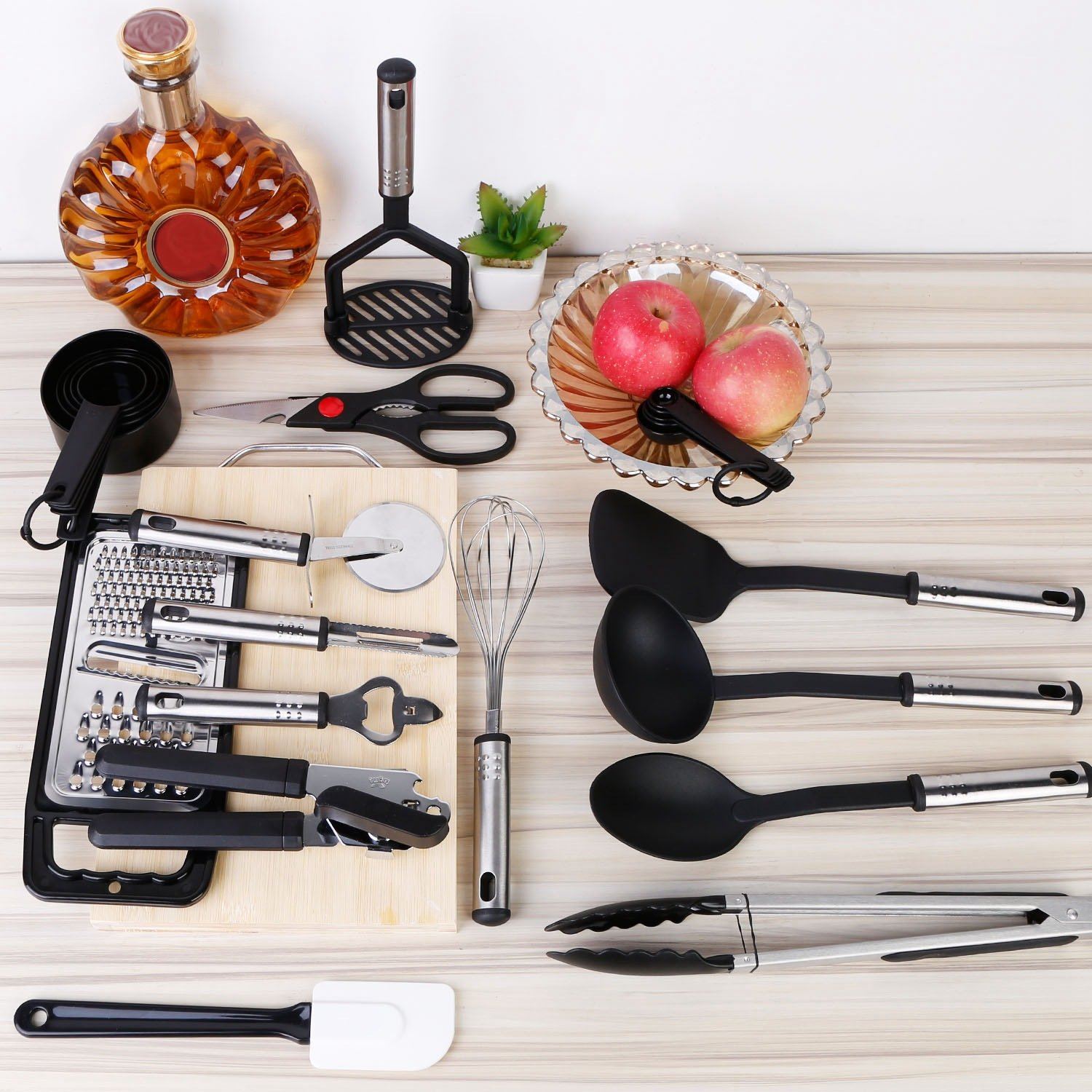 23-Piece Set: Kitchen Utensil Set Stainless Steel Nylon Kitchen & Dining Low stock refund_fee:1200