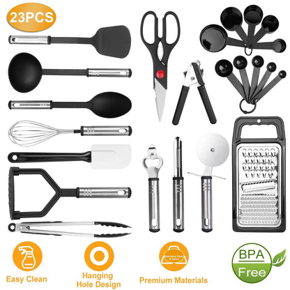 23-Piece Set: Kitchen Utensil Set Stainless Steel Nylon Kitchen & Dining Low stock refund_fee:1200