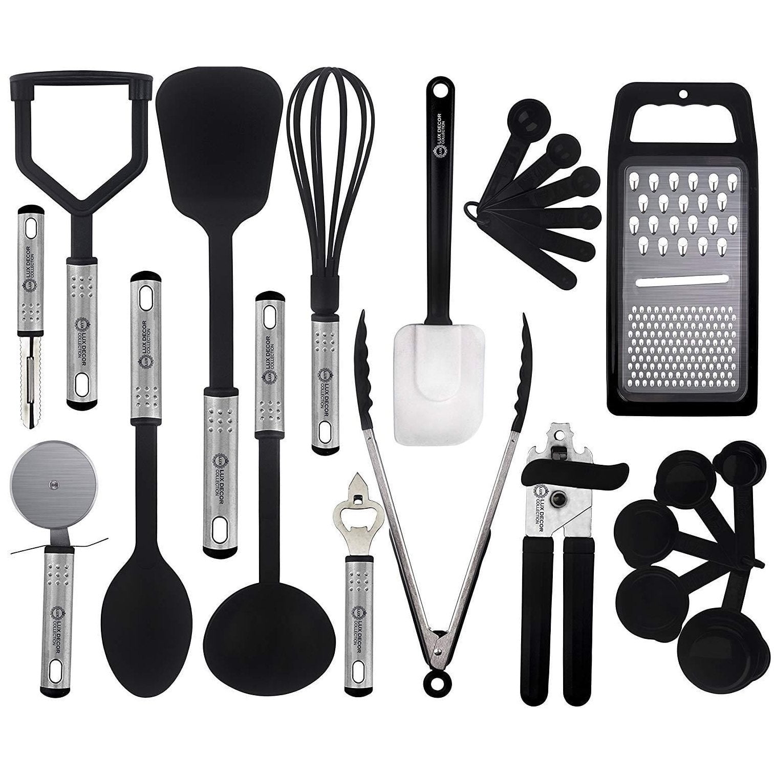 23-Pieces: Cooking Utensils Set Black Kitchen & Dining refund_fee:1200