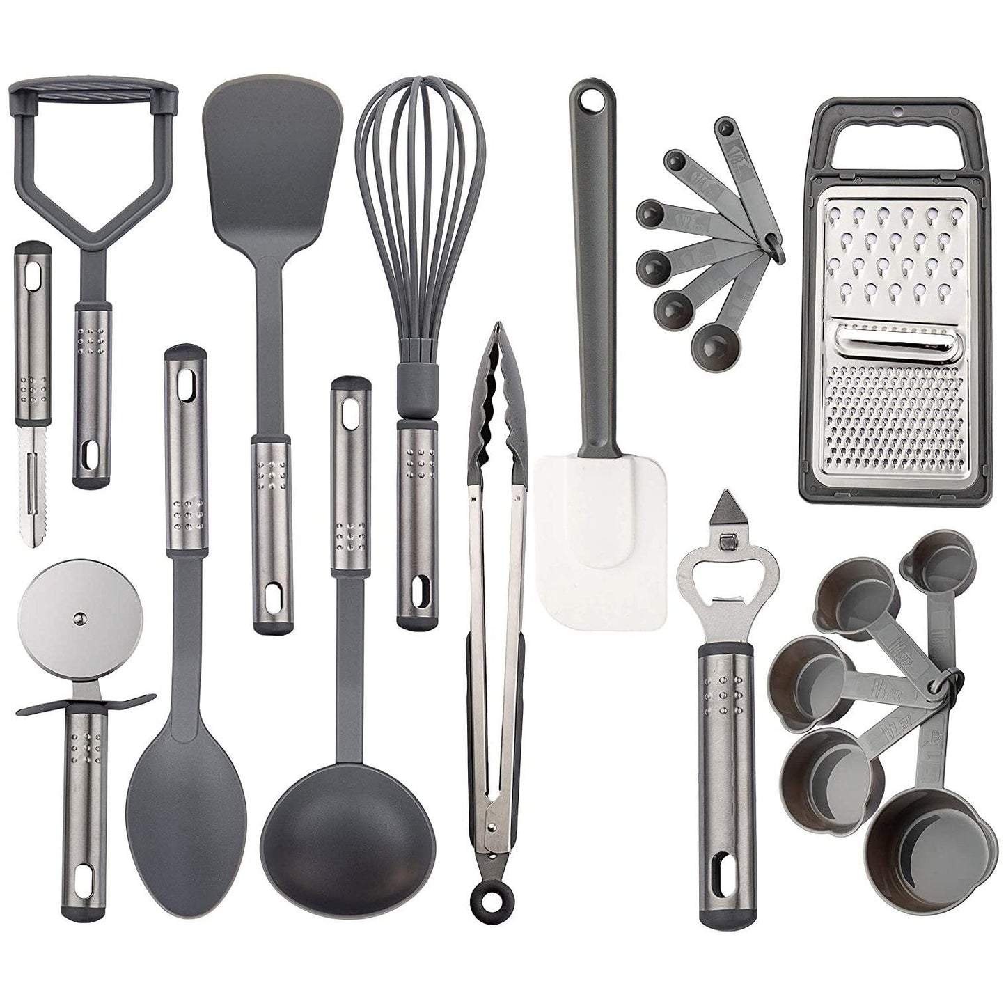 23-Pieces: Cooking Utensils Set Gray Kitchen & Dining refund_fee:1200