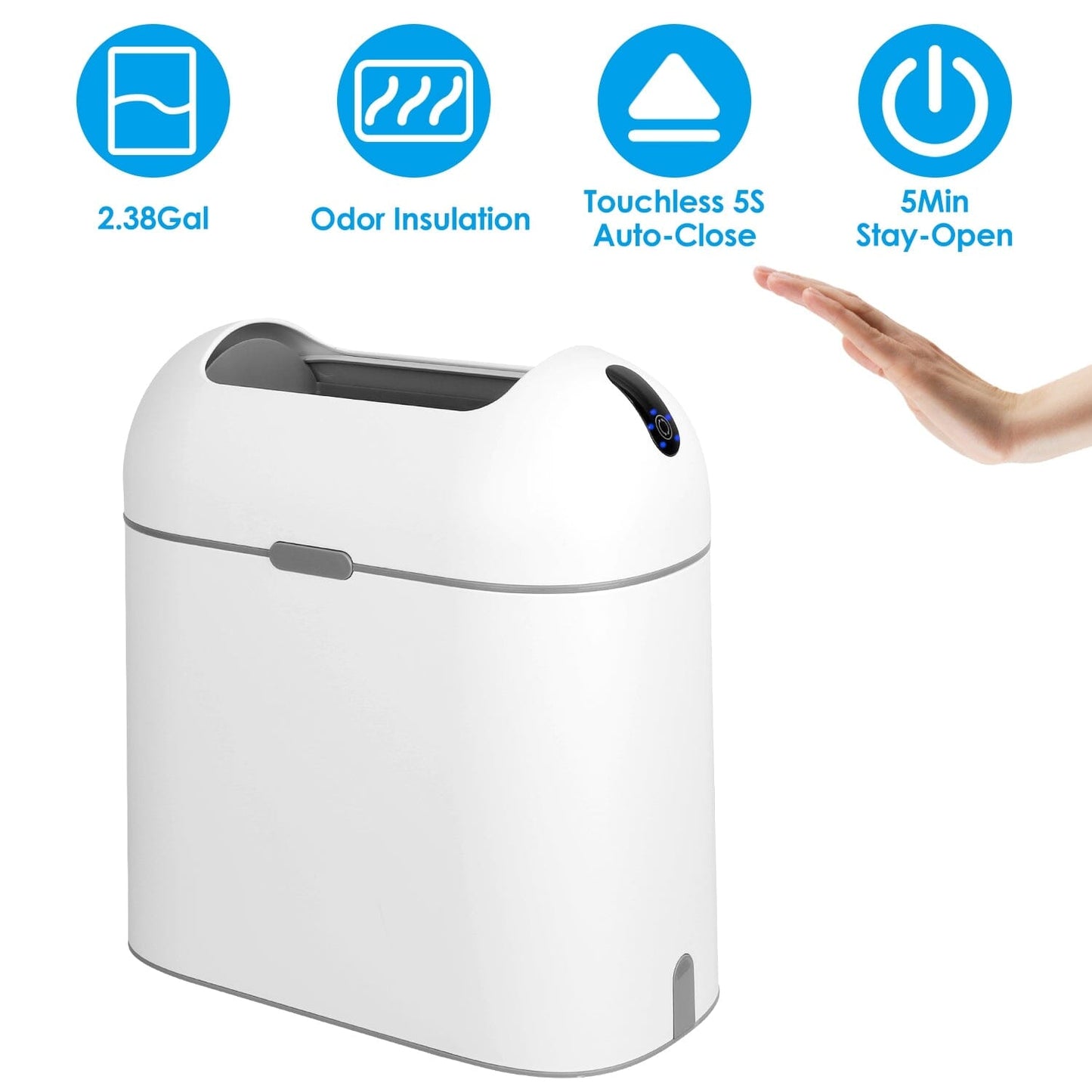 2.38 Gal/9L Automatic Trash Can __stock:50 Household Appliances refund_fee:1800 Warranty