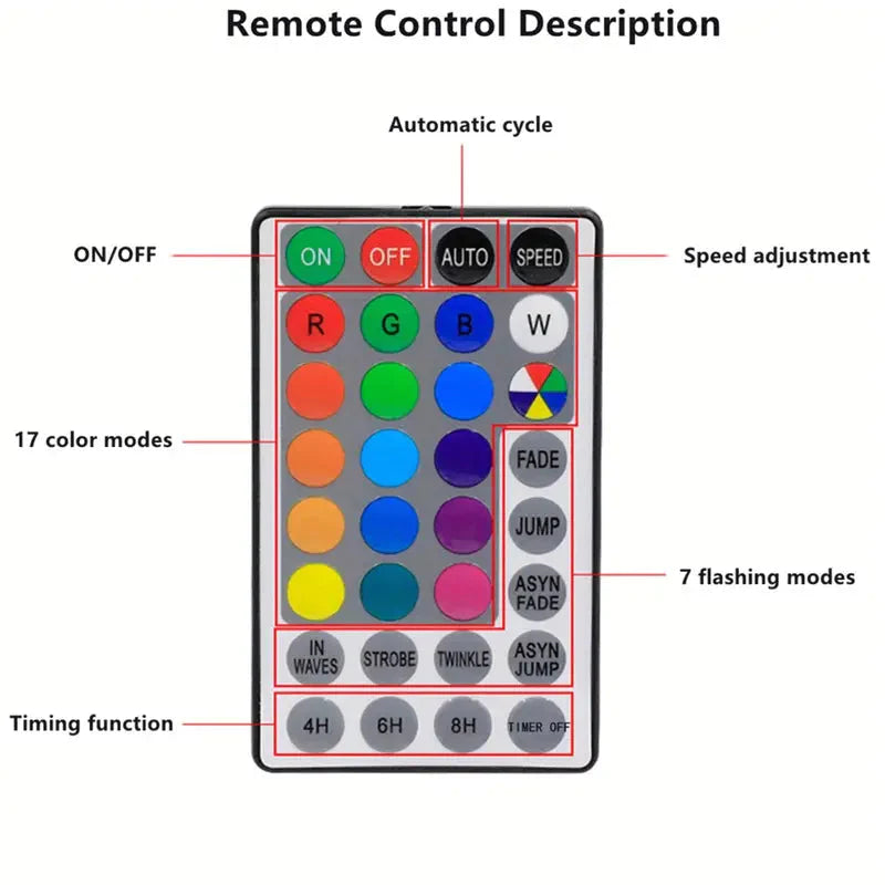 24 LED RGB 16 Colors Rose Tree Night Light Battery And USB Plug Operated Rose Flower Fairy Lights Remote Control __stock:200 Furniture and Décor refund_fee:1200