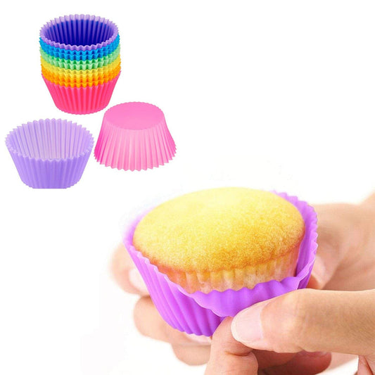 24-Pack: Multicolored Reusable Silicone Baking Cups Liner for Cupcakes and Muffins __stock:250 Kitchen & Dining refund_fee:800