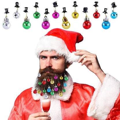 24-Piece: Christmas Beard Baubles Ornaments Santa Claus Beard Bells __stock:200 Holiday Decor & Apparel refund_fee:800