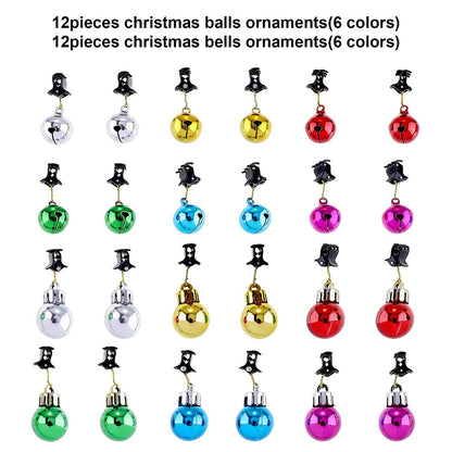 24-Piece: Christmas Beard Baubles Ornaments Santa Claus Beard Bells __stock:200 Holiday Decor & Apparel refund_fee:800