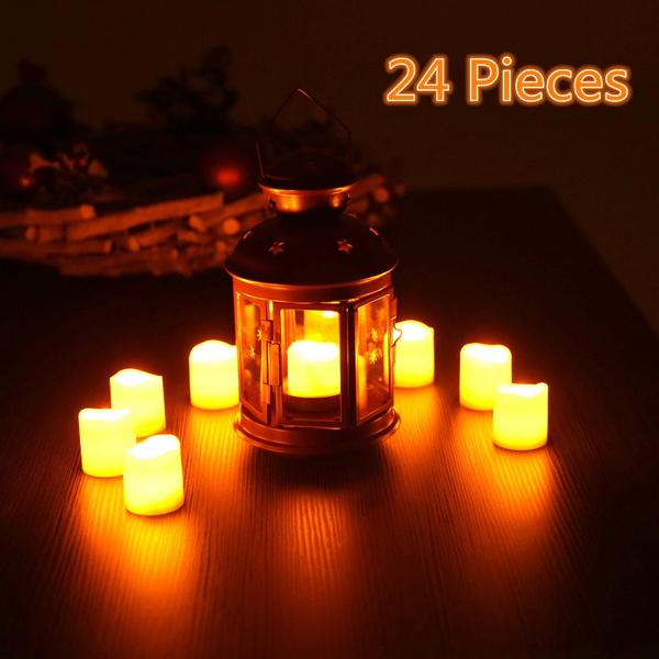 24-Piece: LED Flameless Tea Light Candle Indoor Lighting refund_fee:1200 Warranty