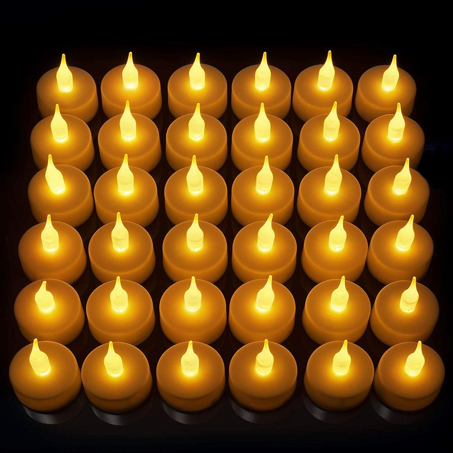 24-Piece: LED Flameless Tealight Smokeless Flickering Candles Indoor Lighting refund_fee:1200 Warranty