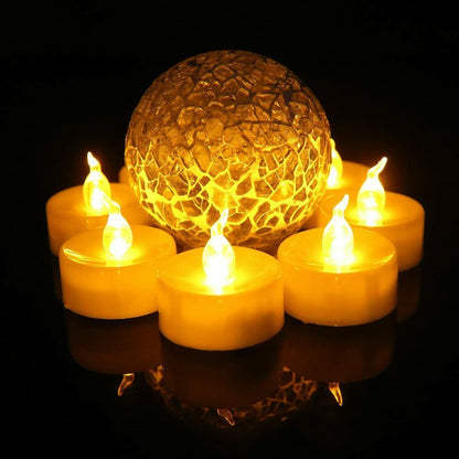 24-Piece: LED Flameless Tealight Smokeless Flickering Candles Indoor Lighting refund_fee:1200 Warranty