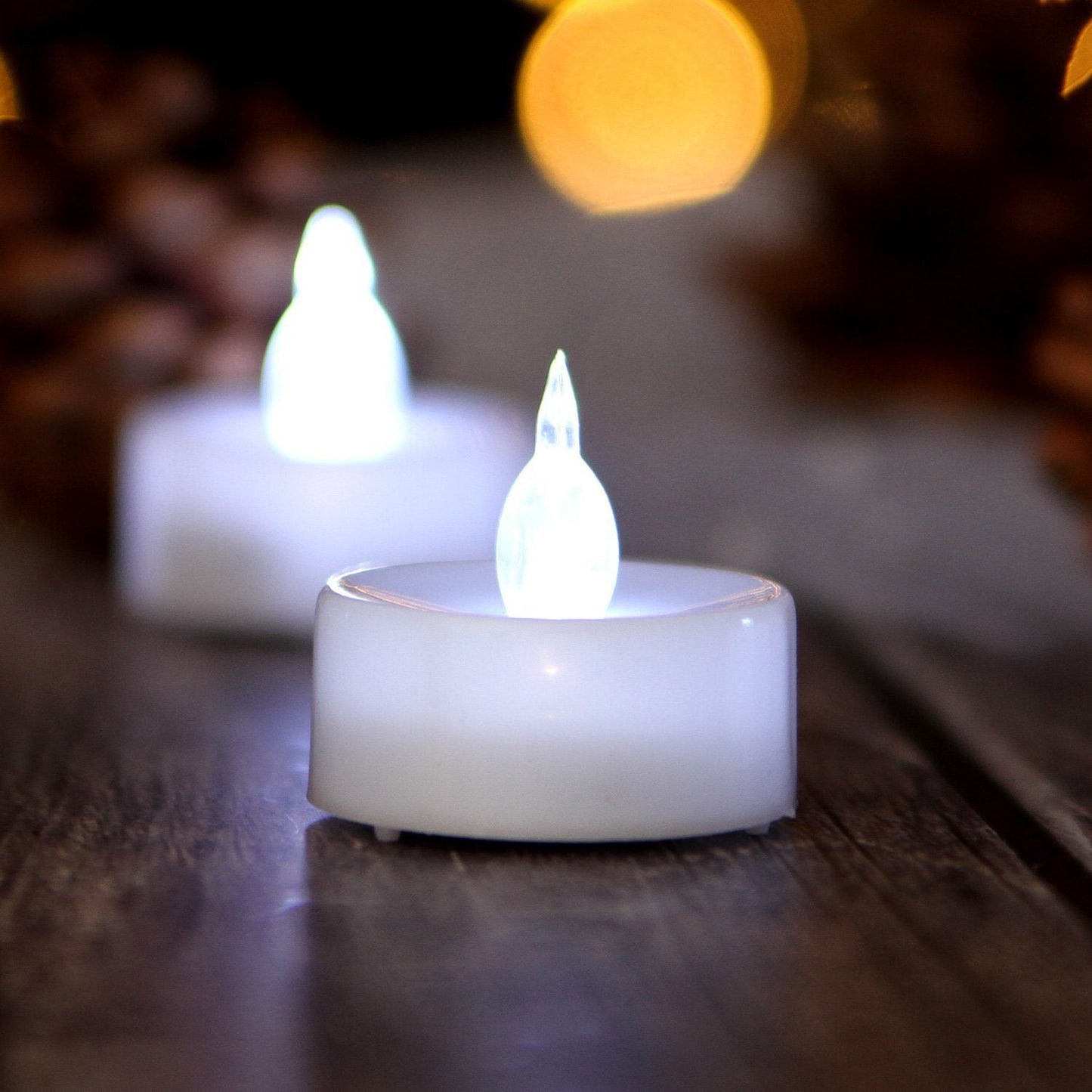 24-Pieces: Cool White LED Flameless Tealight Smokeless Timer Candles Indoor Lighting refund_fee:800 Warranty