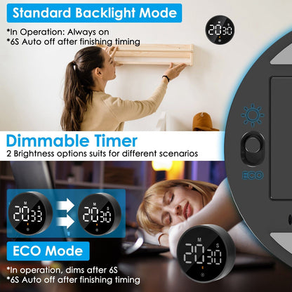 2.79" LED Digital Electronic Countdown Timer Dimmable Mutable Magnetic Clock __stock:50 Kitchen & Dining Low stock refund_fee:1200 Warranty