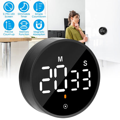 2.79" LED Digital Electronic Countdown Timer Dimmable Mutable Magnetic Clock __stock:50 Kitchen & Dining Low stock refund_fee:1200 Warranty