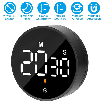 2.79" LED Digital Electronic Countdown Timer Dimmable Mutable Magnetic Clock __stock:50 Kitchen & Dining Low stock refund_fee:1200 Warranty