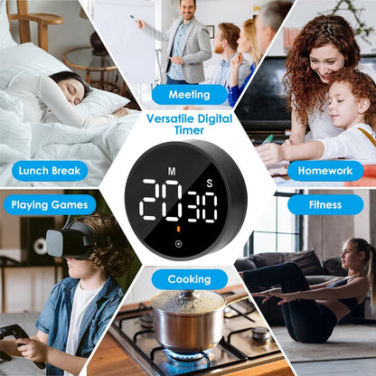 2.79" LED Digital Electronic Countdown Timer Dimmable Mutable Magnetic Clock __stock:50 Kitchen & Dining Low stock refund_fee:1200 Warranty