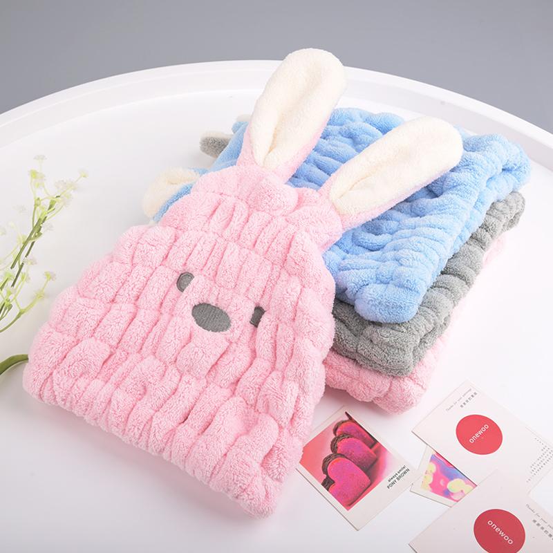 Super absorbent rabbit ear dry hair cap bathroom beauty