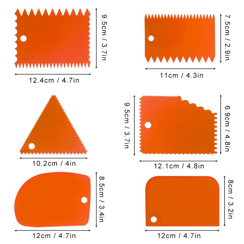 Cake Scraper Edge Decorating Set (6 PCs) kitchen Kitchen & Dining
