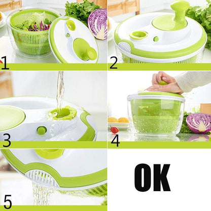 Household Salad Dehydrator Manual Vegetable Washing Machine kitchen Kitchen & Dining