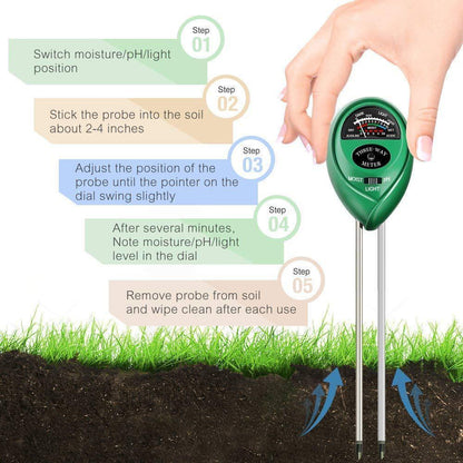 3-in-1 Soil Tester Kits with Moisture gadgets Garden & Patio