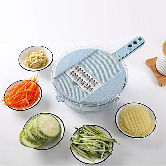 9 Sets Multi-Function Vegetable Slicer Blue kitchen Kitchen & Dining