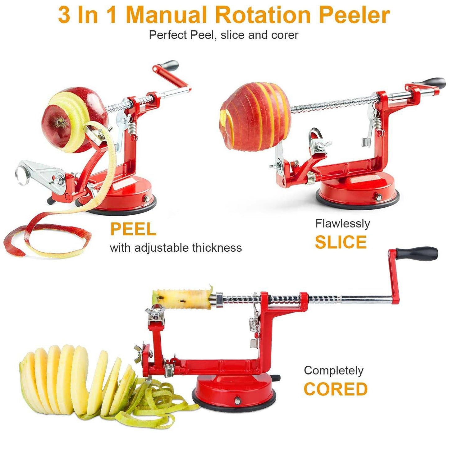 3-in-1 Apple Peeler Manual Rotation Kitchen & Dining Low stock refund_fee:1200