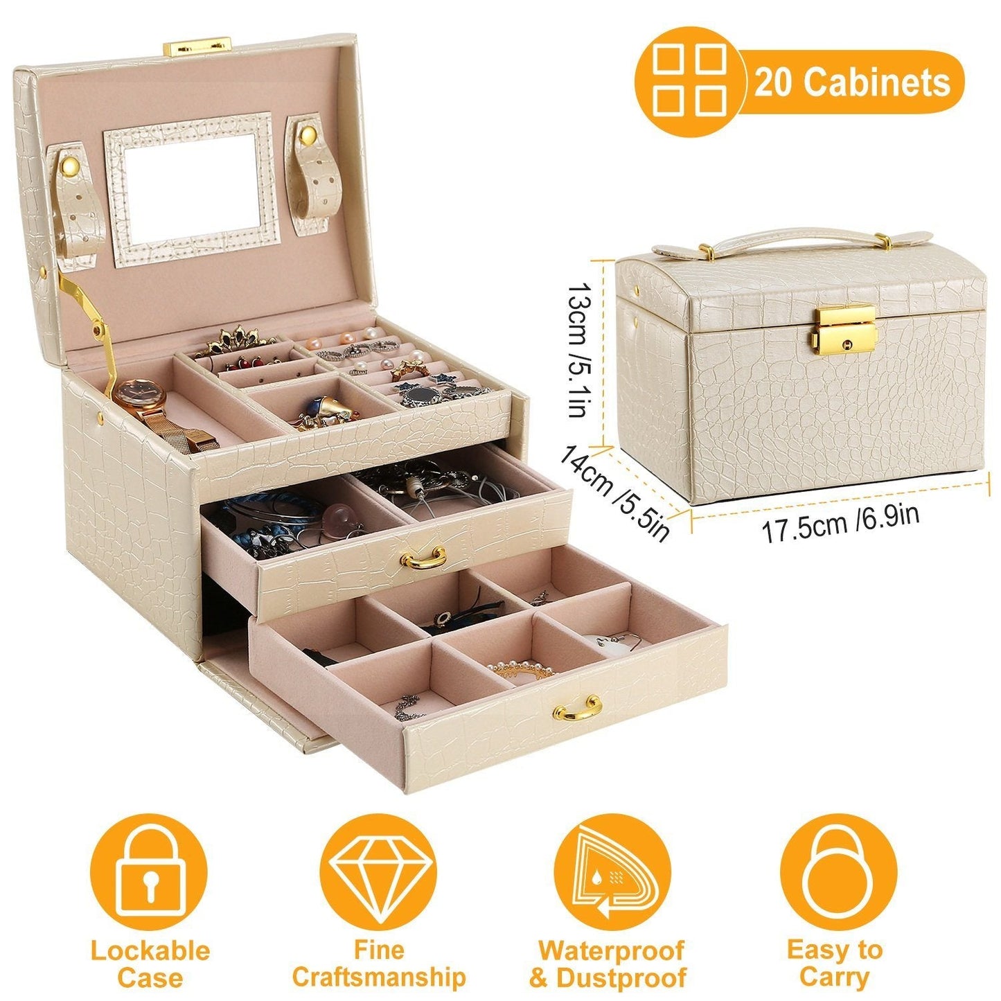 3-Layer Jewelry Case Organizer __stock:100 Closet & Storage Low stock refund_fee:1200