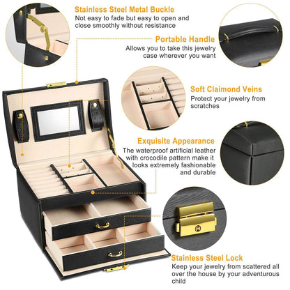 3-Layer Jewelry Case Organizer __stock:100 Closet & Storage Low stock refund_fee:1200