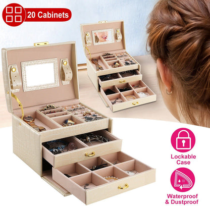 3-Layer Jewelry Case Organizer __stock:100 Closet & Storage Low stock refund_fee:1200