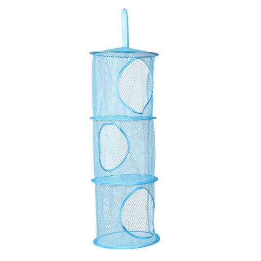 3-Layer Shelf Hanging Storage Net Blue __stock:500 Closet & Storage refund_fee:800