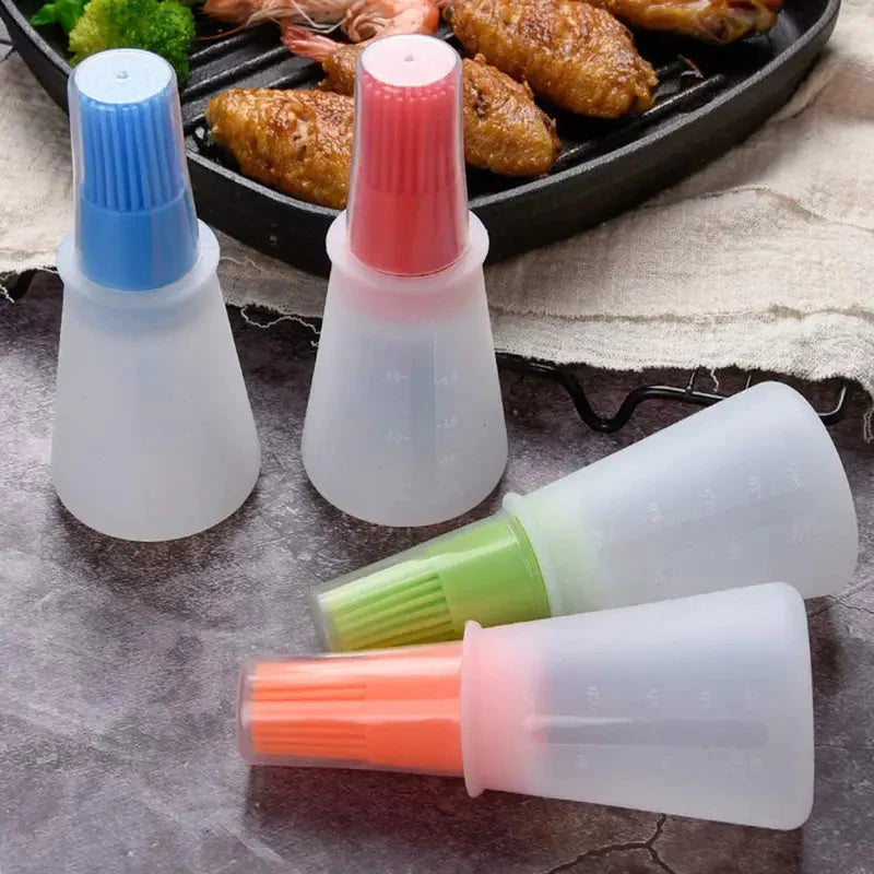 3-Pack: 2.2oz Silicone BBQ Oil Bottle Brush with Flat-Bottom Design __stock:200 Kitchen & Dining refund_fee:800