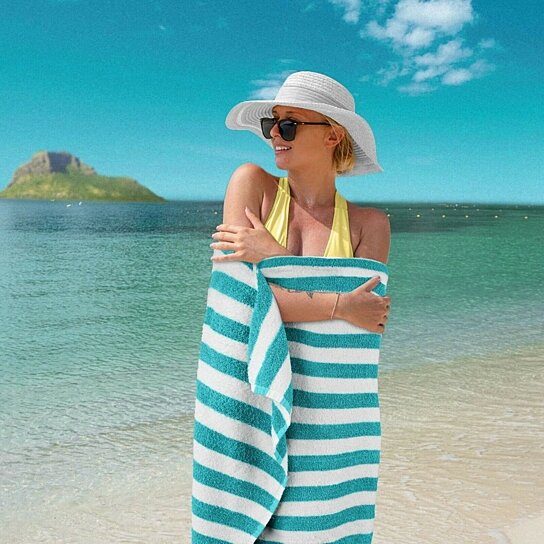 3-Pack: 30" x 60" Ultra-Soft 100% Cotton Striped Pool Cabana Hotel Beach Towels __stock:1000 Bath refund_fee:1200