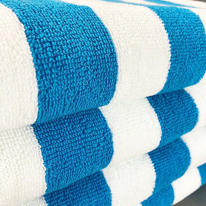 3-Pack: 30" x 60" Ultra-Soft 100% Cotton Striped Pool Cabana Hotel Beach Towels __stock:1000 Bath refund_fee:1200