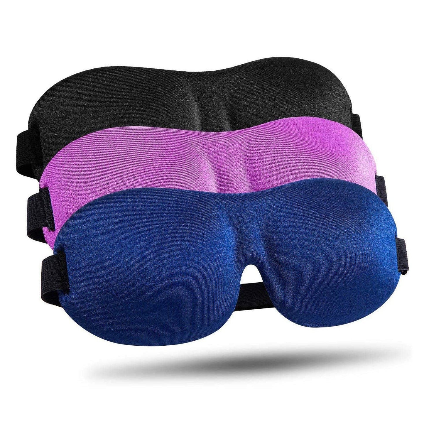 3-Pack: Blackout Eye Mask with Adjustable Strap Black/Blue/Purple __label2:BOGO 30% OFF __stock:100 Bedding refund_fee:800