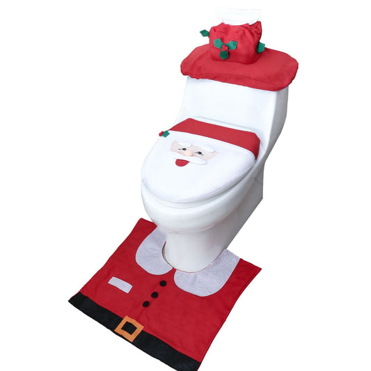 3-Pack: Christmas Fancy Christmas Home Bathroom Decor Set Santa Claus __stock:100 Holiday Decor & Apparel refund_fee:800