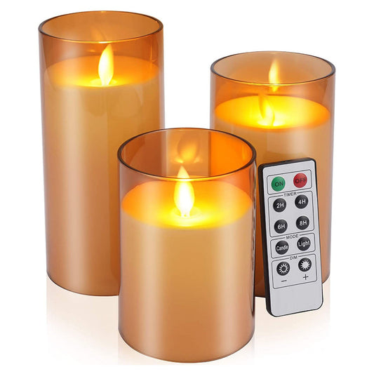 3-Pack: Flameless Battery Operated Candles __stock:50 Indoor Lighting Low stock refund_fee:1200 Warranty