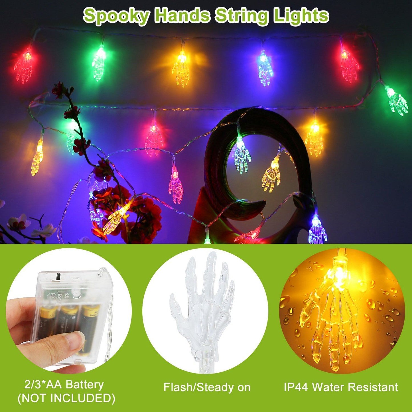 3-Pack: Halloween String Light Decorations Holiday Decor & Apparel refund_fee:1800 Warranty