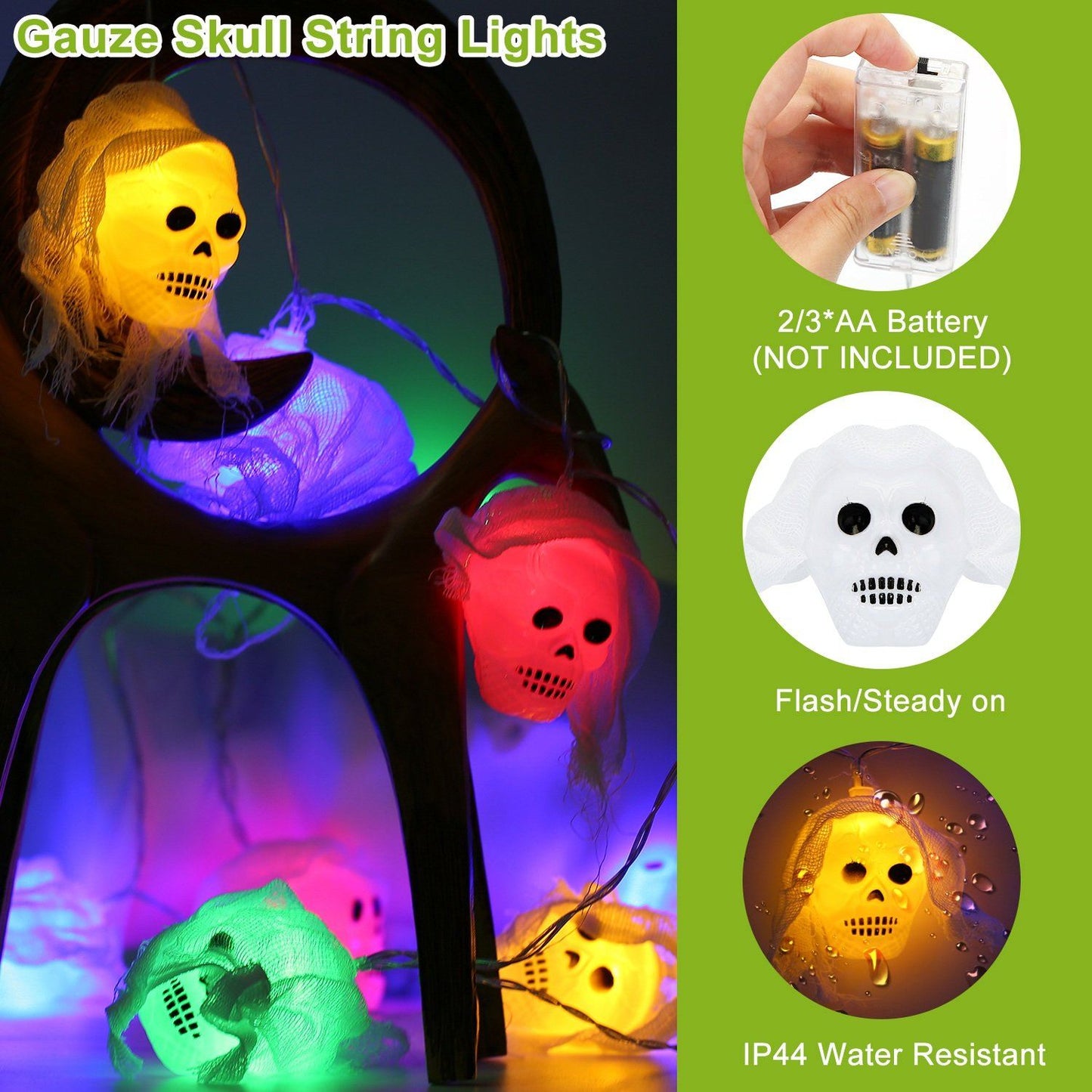 3-Pack: Halloween String Light Decorations Holiday Decor & Apparel refund_fee:1800 Warranty