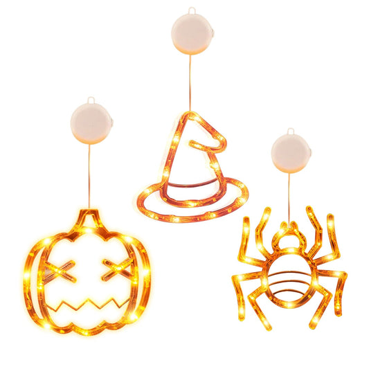 3-Pack: Halloween Window Light with Suction Cup Hanging Holes __stock:50 Holiday Decor & Apparel refund_fee:1200 Warranty