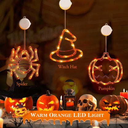 3-Pack: Halloween Window Light with Suction Cup Hanging Holes __stock:50 Holiday Decor & Apparel refund_fee:1200 Warranty