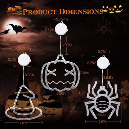 3-Pack: Halloween Window Light with Suction Cup Hanging Holes __stock:50 Holiday Decor & Apparel refund_fee:1200 Warranty