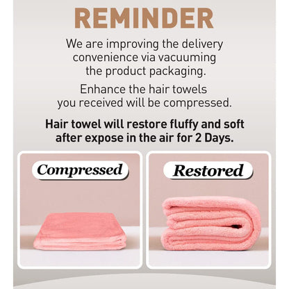 3-Pack: Hicober Microfiber Hair Towel __stock:200 Bath refund_fee:800