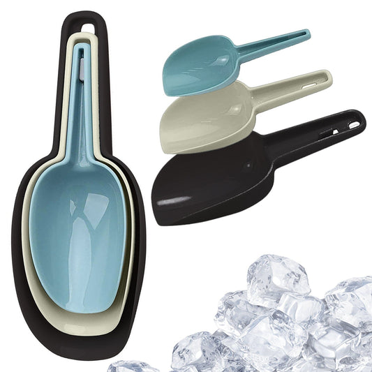 3-Pack: Multi-purpose Plastic Kitchen Bar Ice, Flour, Dry Fruits, Candy, PopCorn, Food, Coffee Scoop Set __stock:1000 Kitchen & Dining refund_fee:1200
