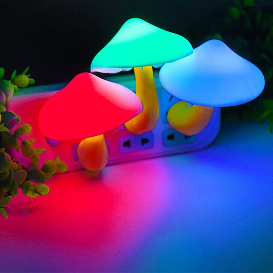 3-Pack: Mushroom Night Light with Dusk to Dawn Sensor __stock:200 Indoor Lighting refund_fee:800 Warranty