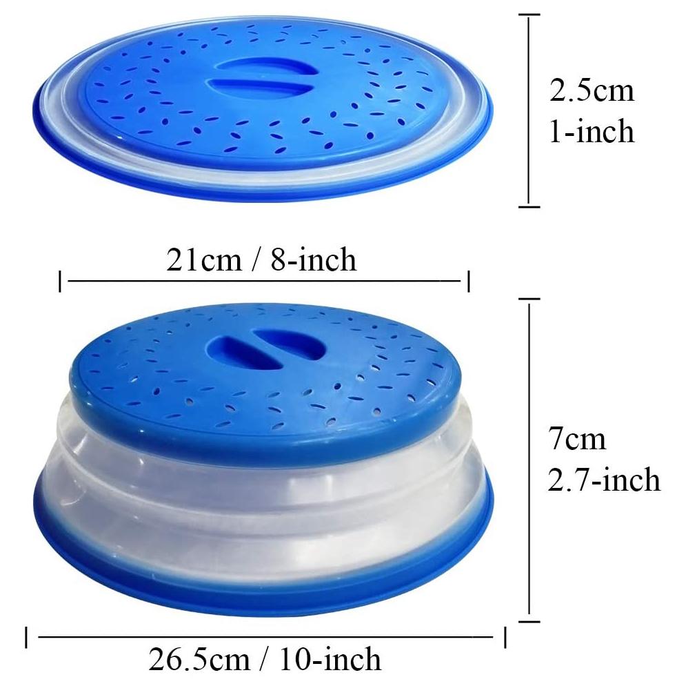 3-Pack: OUZIFISH 10.5 inch Collapsible Food Plate Lid Cover Kitchen & Dining refund_fee:1200