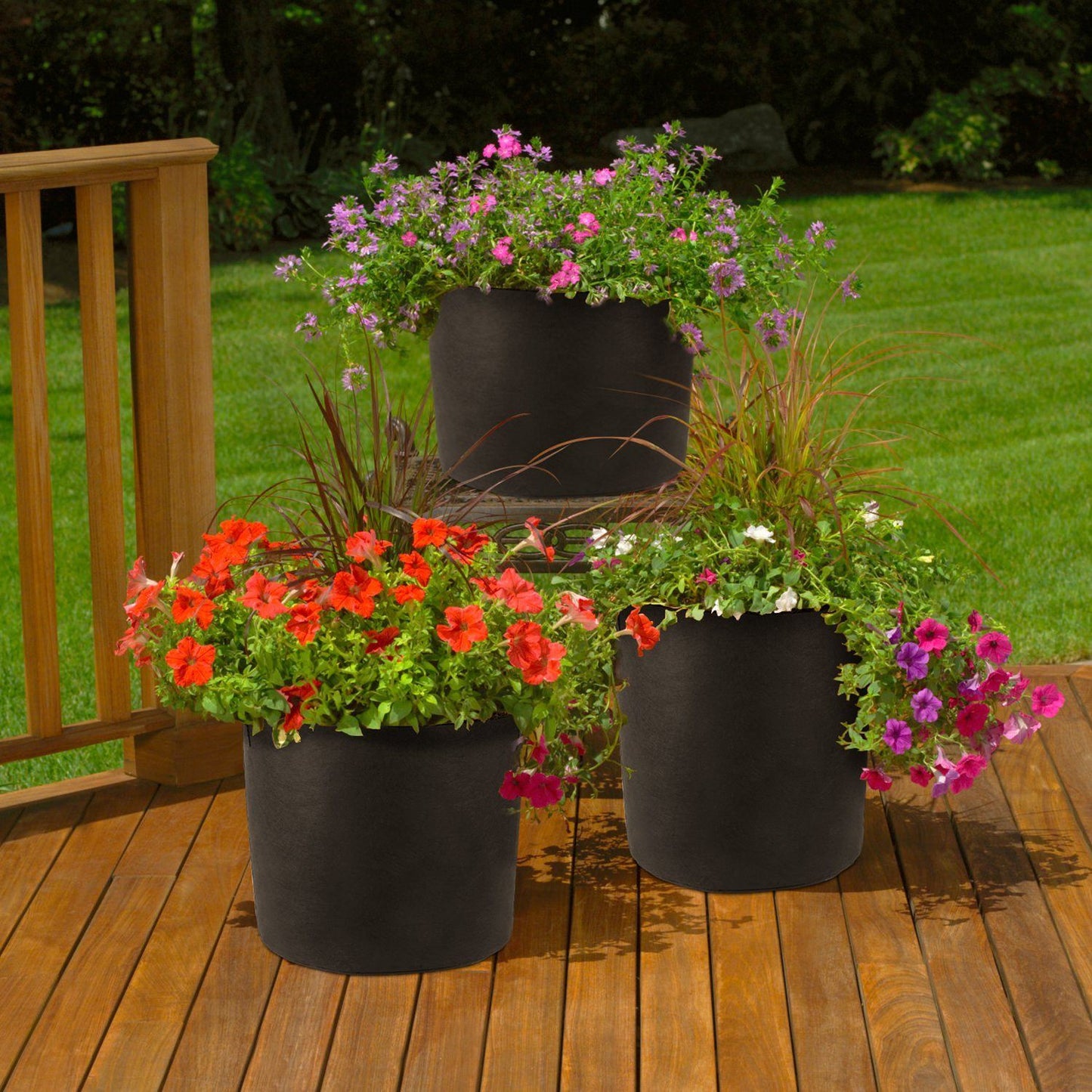 3-Pack: Planter Bags Breathable Planting Fabric Pots with Harvest Window __stock:50 Garden & Patio Low stock refund_fee:800