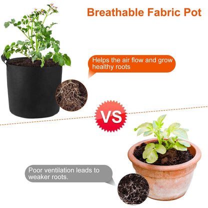 3-Pack: Planter Bags Breathable Planting Fabric Pots with Harvest Window __stock:50 Garden & Patio Low stock refund_fee:800