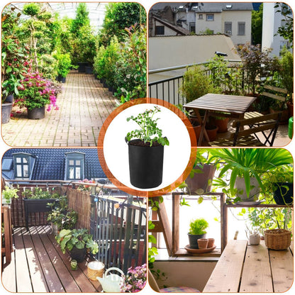 3-Pack: Planter Bags Breathable Planting Fabric Pots with Harvest Window __stock:50 Garden & Patio Low stock refund_fee:800